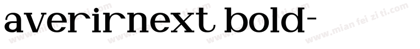 averirnext bold字体转换